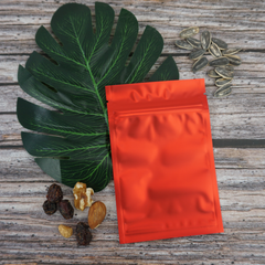 Matte Half Cardinal Red Metallic Mylar Flat QuickQlick® Bags