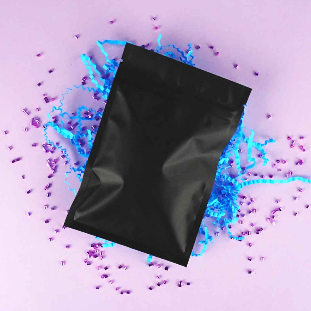 Foggy Night Black Metallized Mylar Foil Flat QuickQlick® Bags