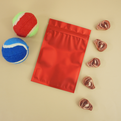 Matte Cardinal Red Metallized Mylar Foil Flat QuickQlick® Bags