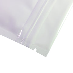 Glossy Half Arctic White Window Mylar Flat QuickQlick® Bags