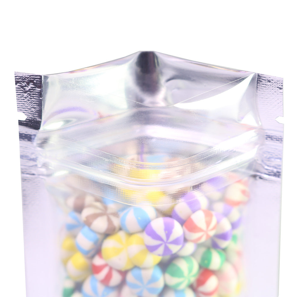 Flat Mylar Bags with Single Side Glossy Window