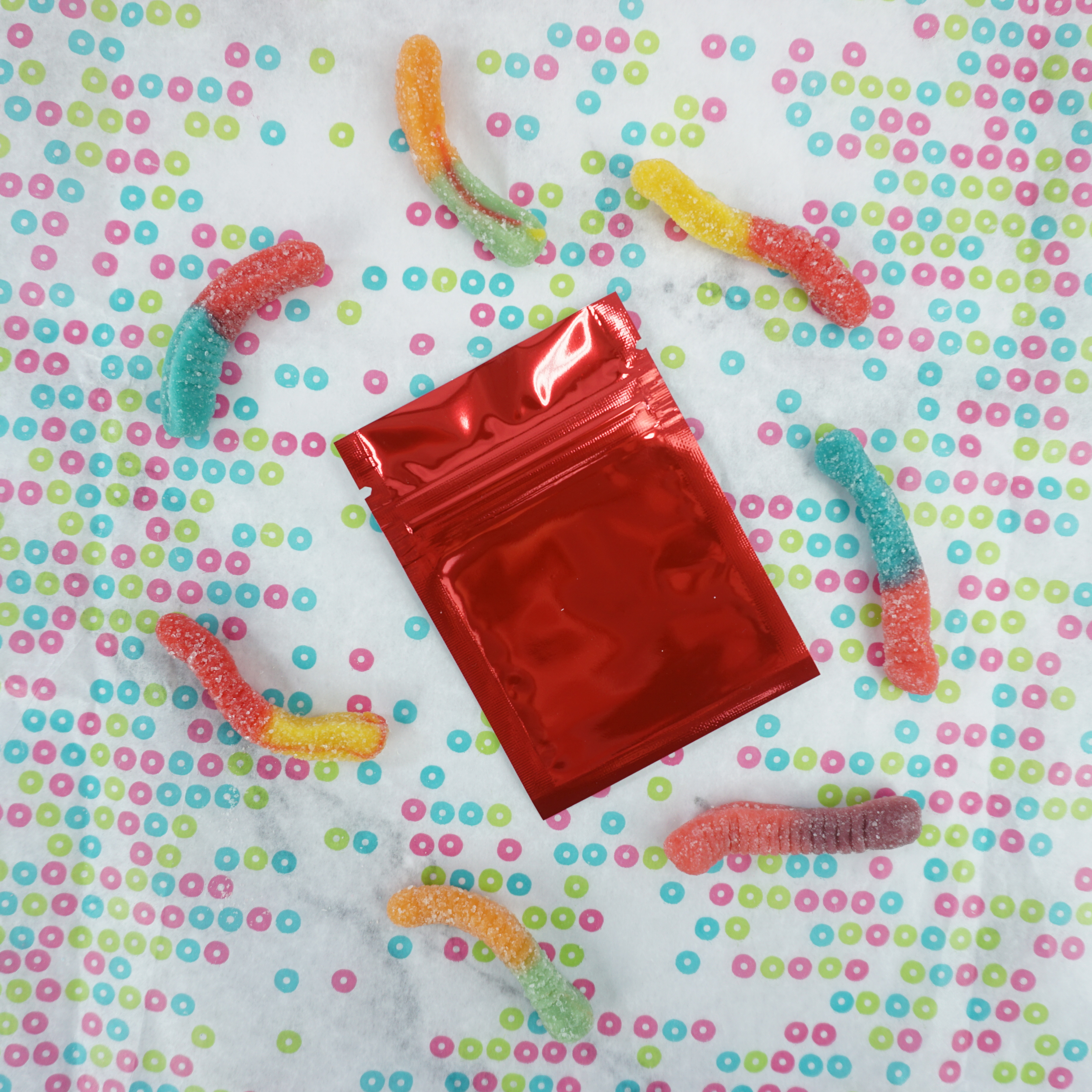 Glossy Half Heart Red Window Mylar Flat QuickQlick® Bags