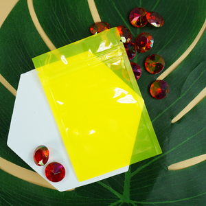 QQ Studio® Glossy Limeade Yellow Transparent Plastic Flat QuickQlick™ Bags