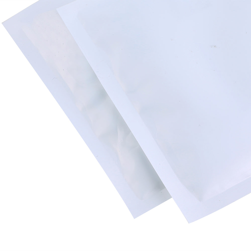Glossy Clear Front & Half Polar White Polyethylene Flat Zipper Seal Bags with Hang Hole