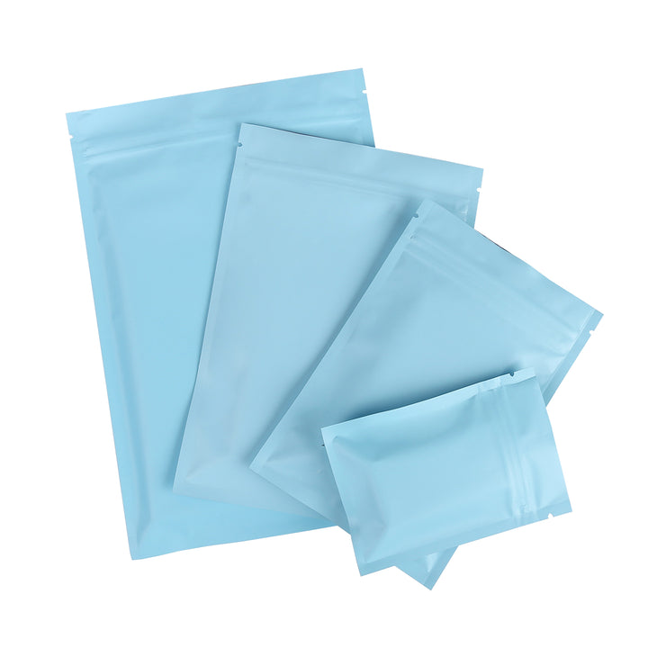 QQ Studio® Rustic Matte Powder Blue Double-Sided Mylar Foil Flat QuickQlick™ Bags