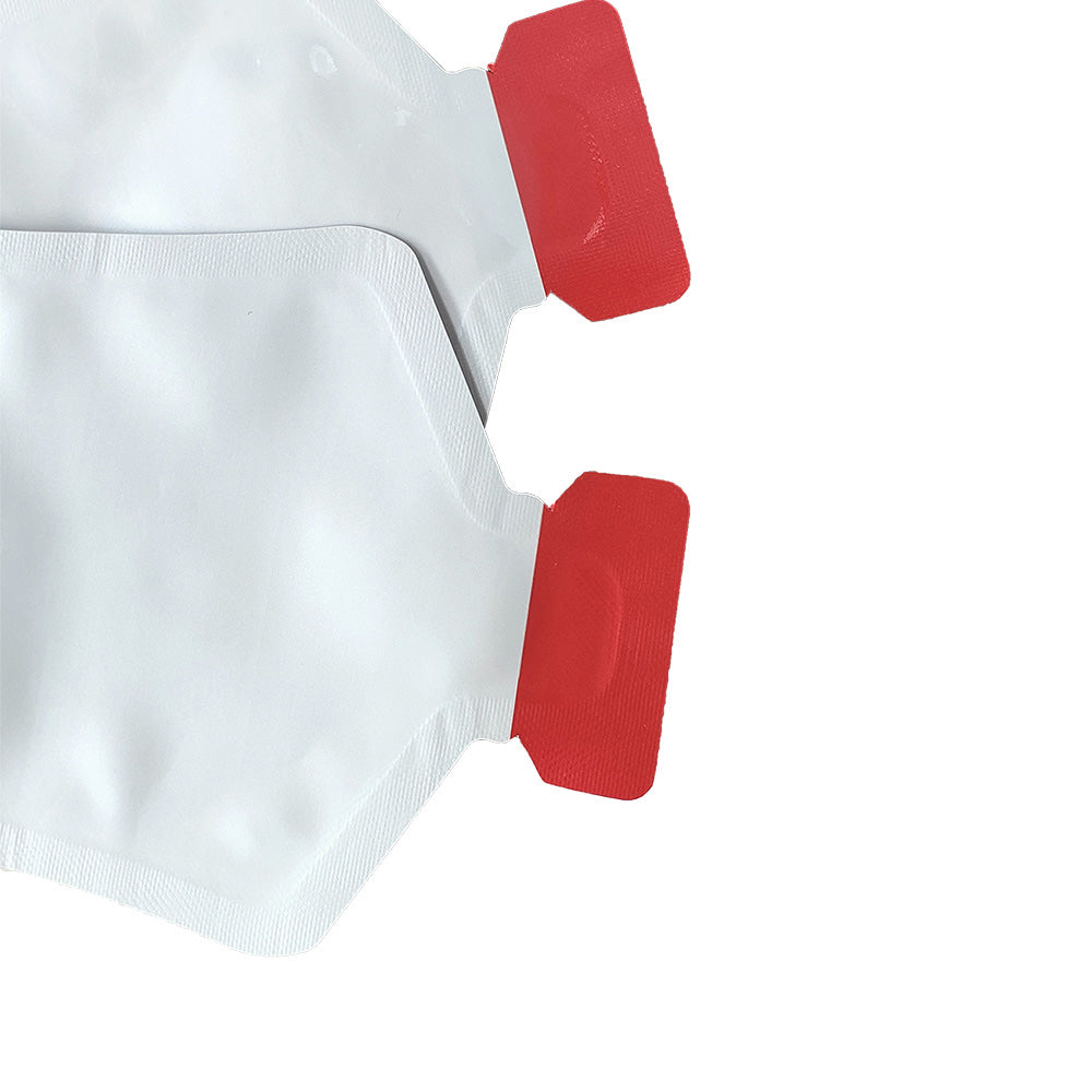 Aluminum Bottle Shaped Sunrise Red Leaf Design Open-Bottom Spout Storage Bags