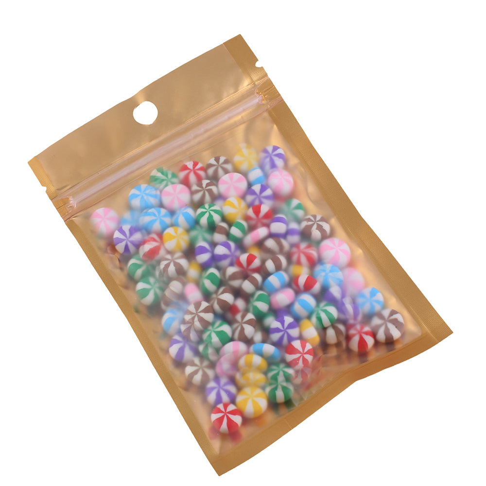 Matte Half Golden Brown Window with Inner Color Mylar Flat QuickQlick® Bags
