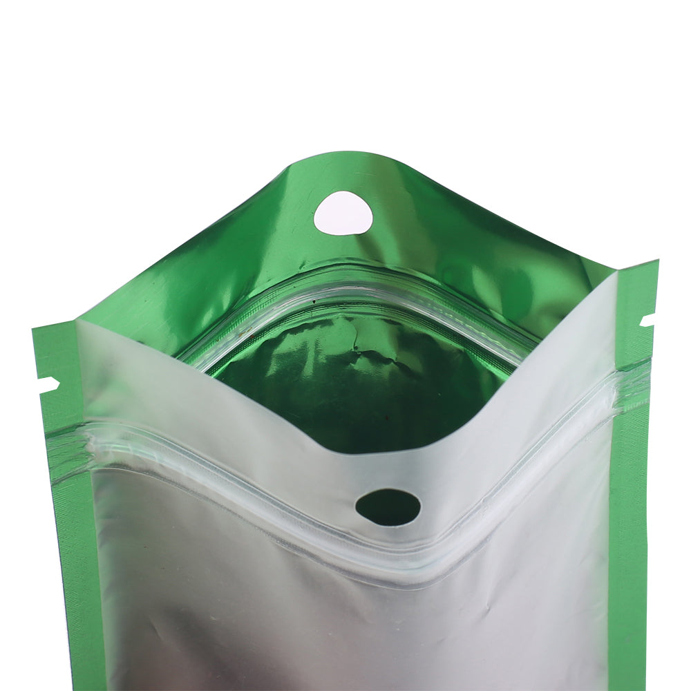 Matte Half Pear Green Mylar Flat QuickQlick® Bags