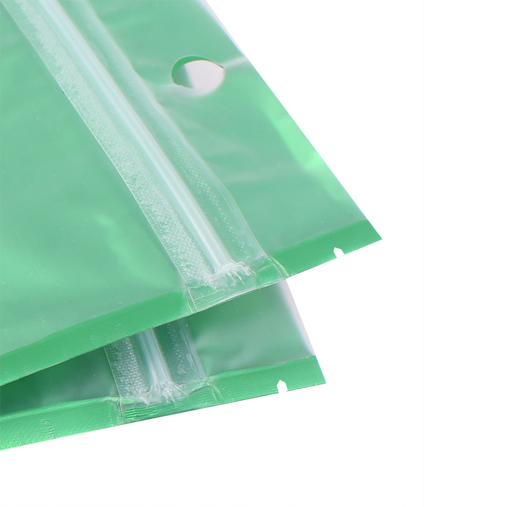 Matte Half Pear Green Mylar Flat QuickQlick® Bags