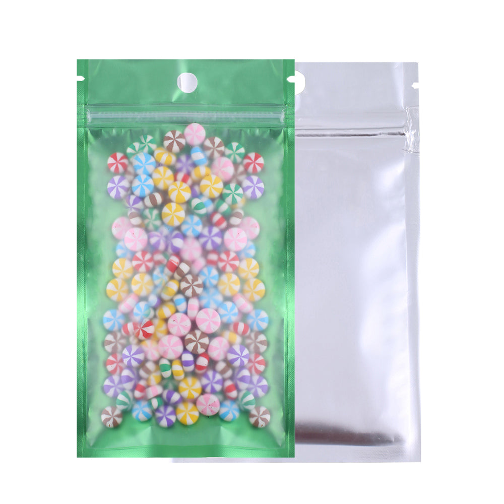 Matte Half Pear Green Mylar Flat QuickQlick® Bags