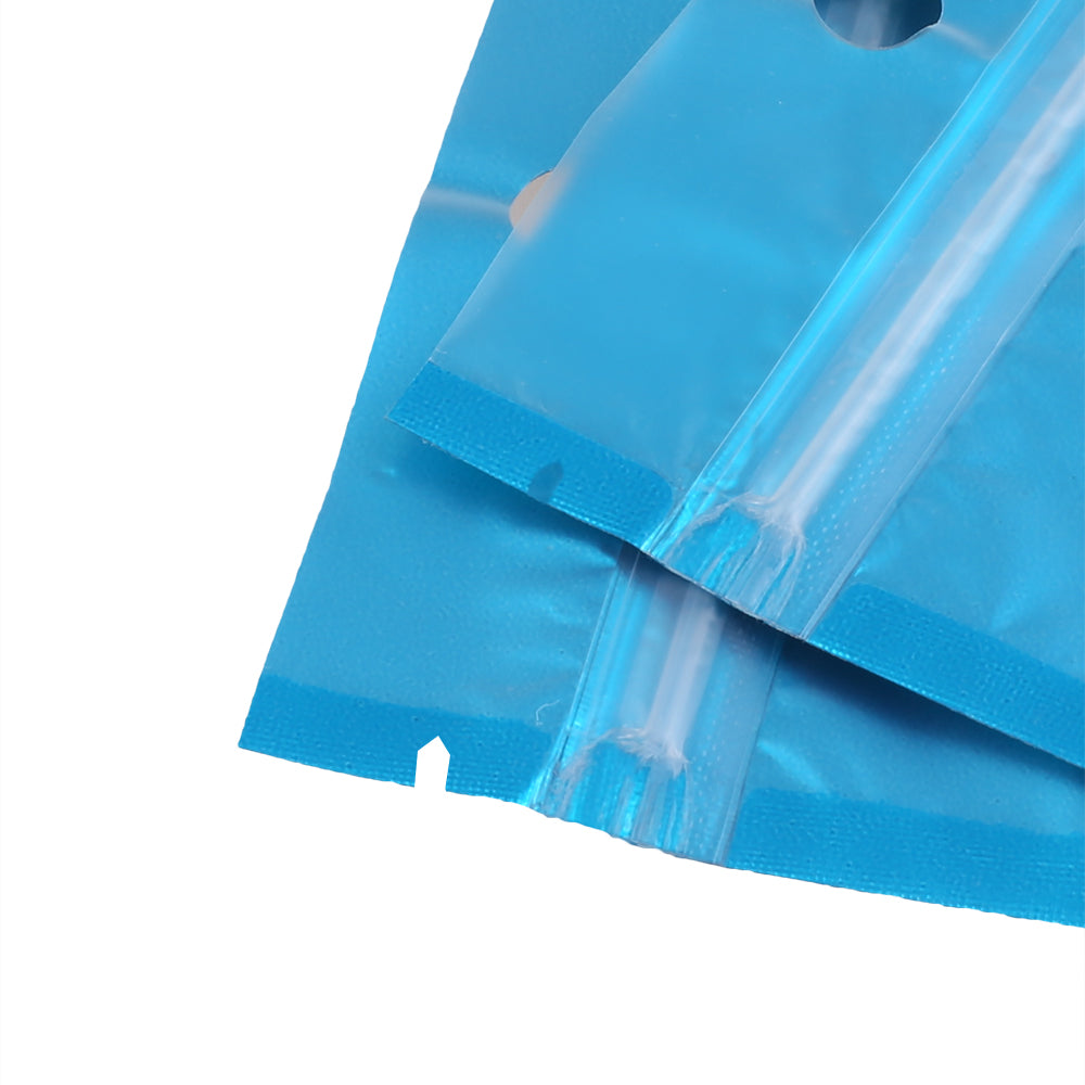 Matte Half Arctic Blue Window Mylar Flat QuickQlick® Bags