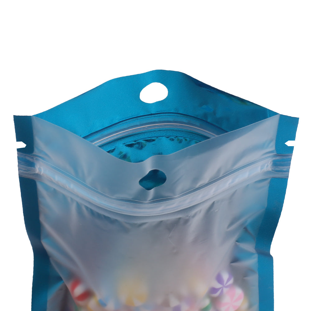Matte Half Arctic Blue Window Mylar Flat QuickQlick® Bags