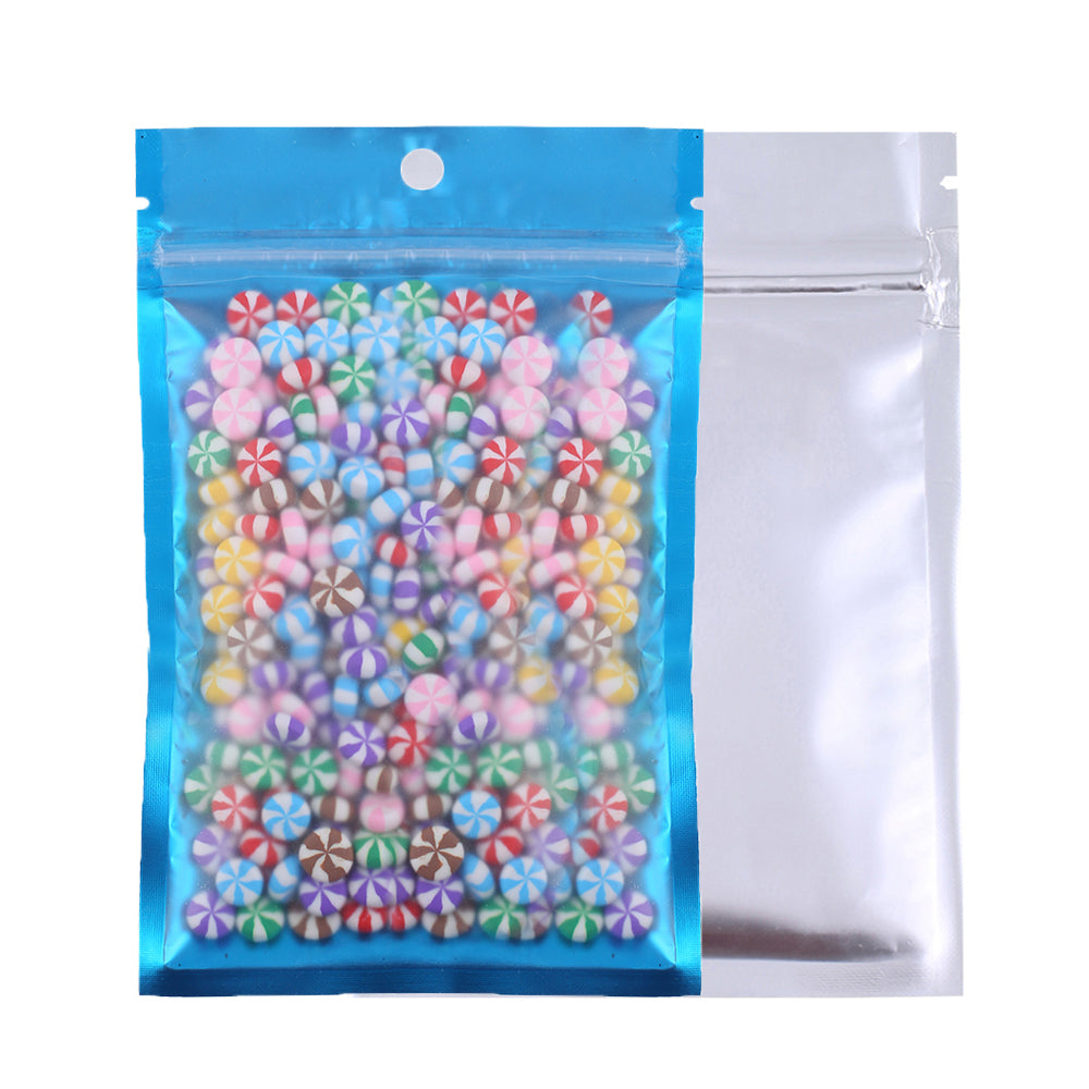 Matte Half Arctic Blue Window Mylar Flat QuickQlick® Bags