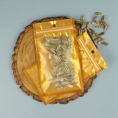 Matte Half Golden Brown Window with Inner Color Mylar Flat QuickQlick® Bags