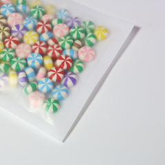 Half Frosty White Flat Plastic QuickQlick® Bags with Hang Hole