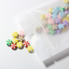 Half Frosty White Flat Plastic QuickQlick® Bags with Hang Hole