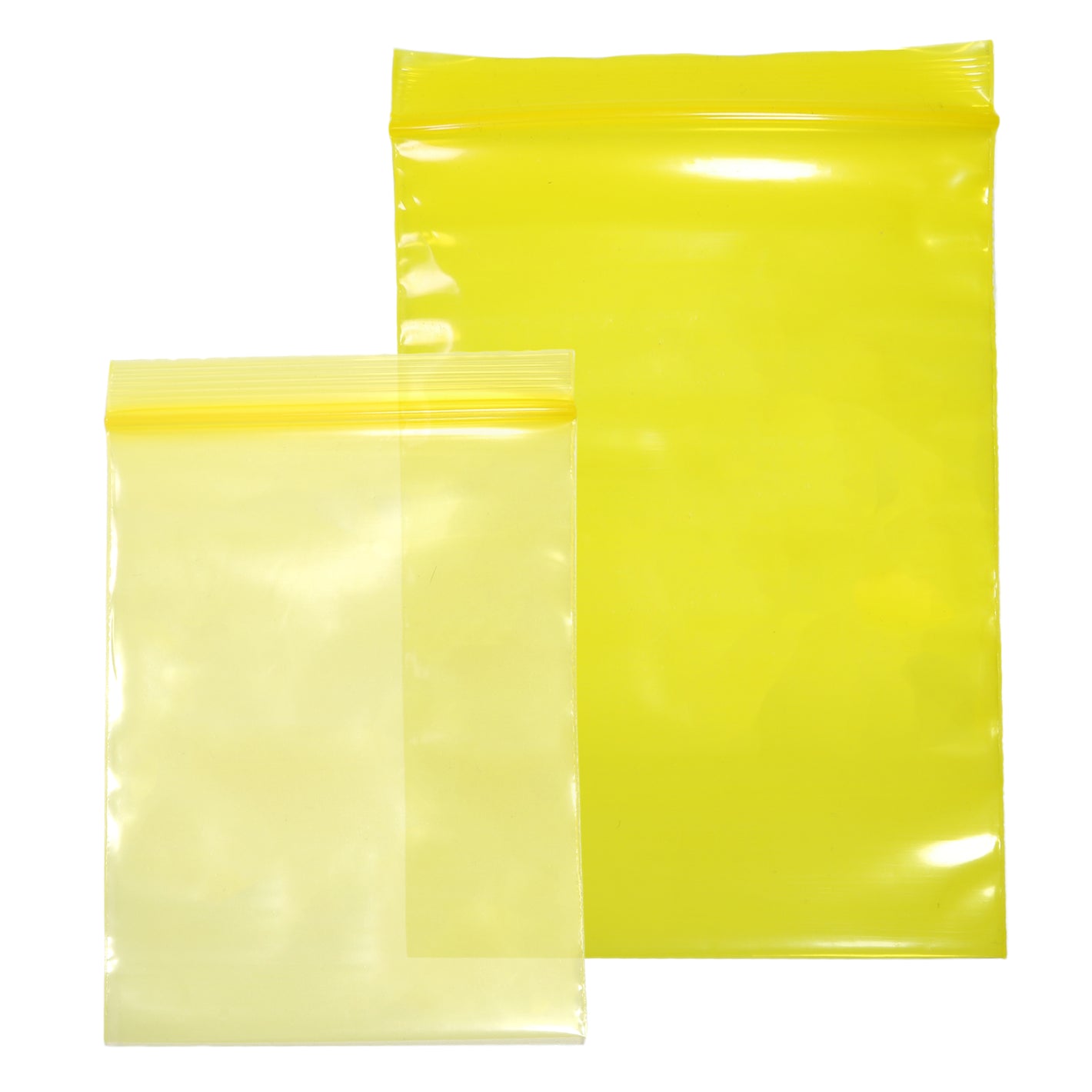 QQ Studio® Glossy Lemonade Yellow Soft Plastic Storage QuickQlick™ Bags