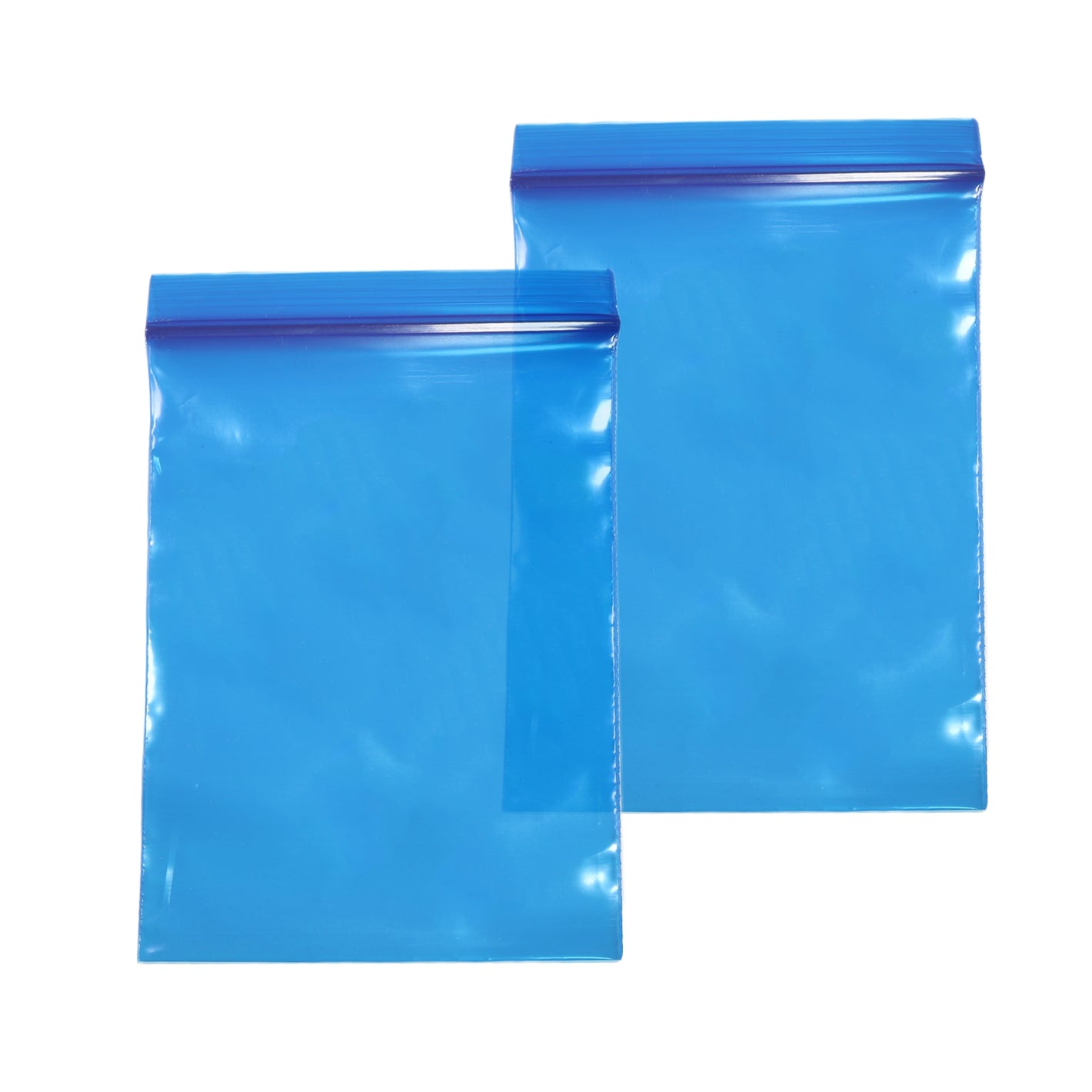 QQ Studio® Glossy Clear Water Blue Soft Plastic Storage QuickQlick® Bags