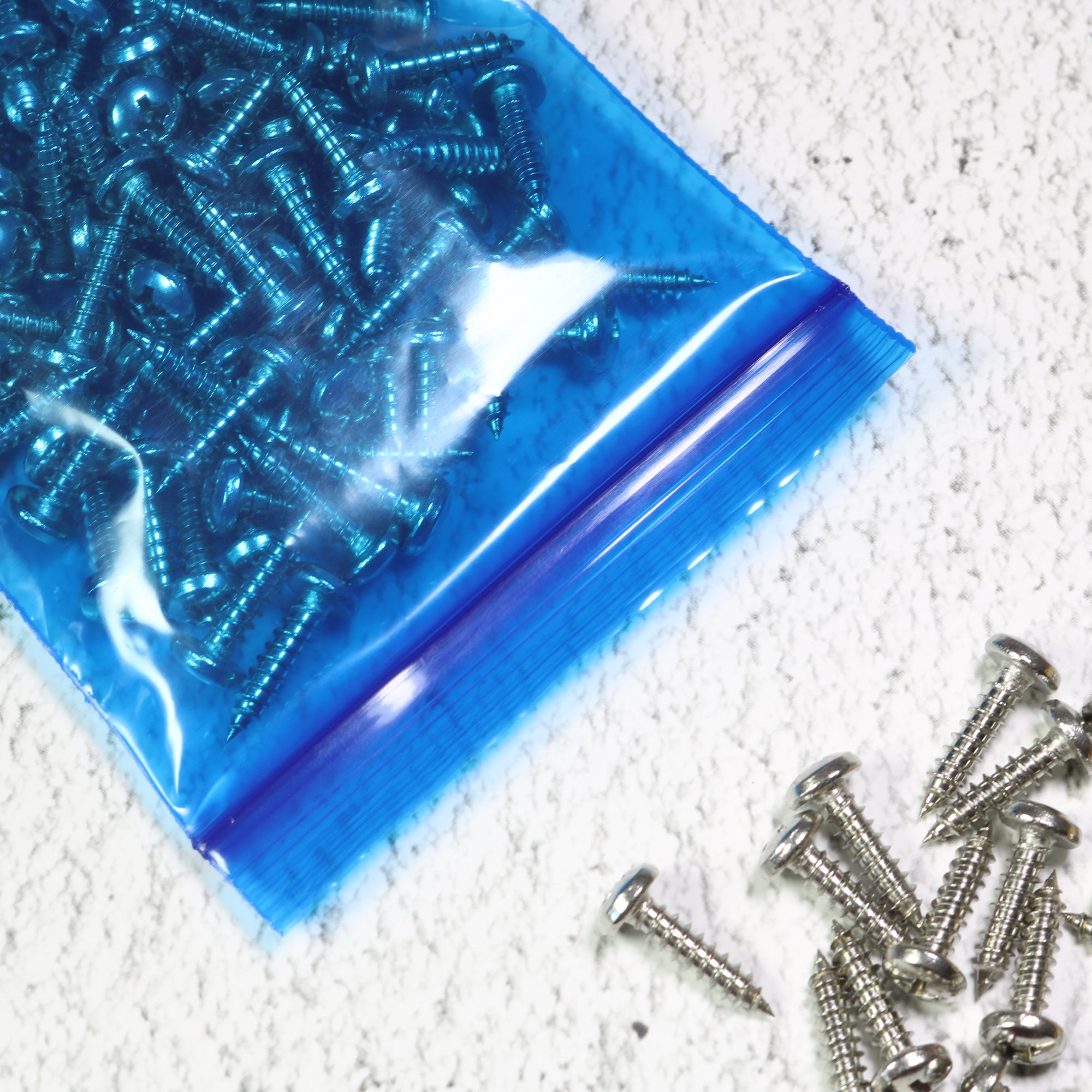 Glossy Clear Water Blue Soft Plastic Storage QuickQlick® Bags