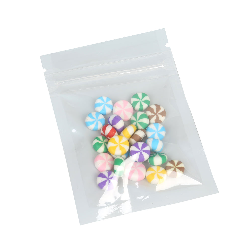 Glossy Half Laminated White Window Display Polyethylene QuickQlick® Bags