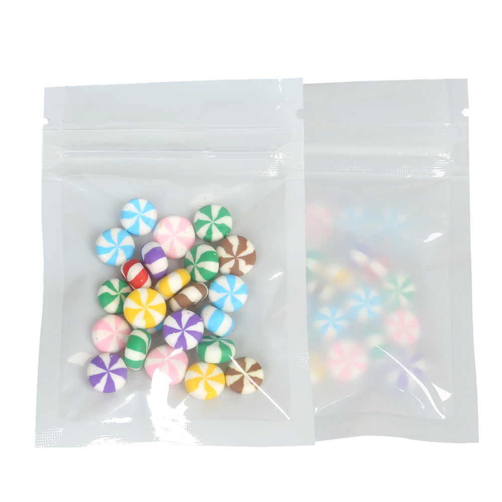 Glossy Half Laminated White Window Display Polyethylene QuickQlick® Bags