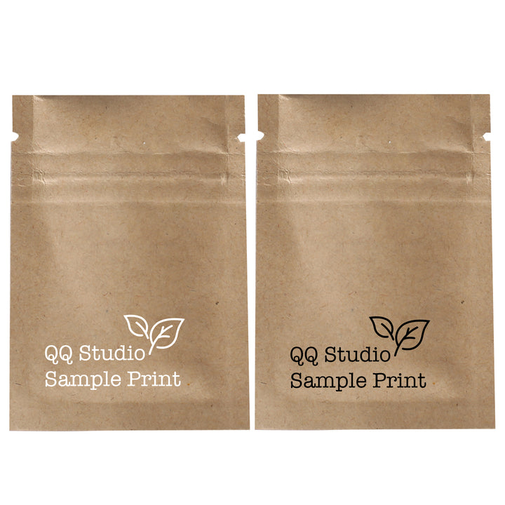 QQ Studio® Vintage Brown Double Sided Kraft Flat QuickQlick™ Bags (Double Side Print)