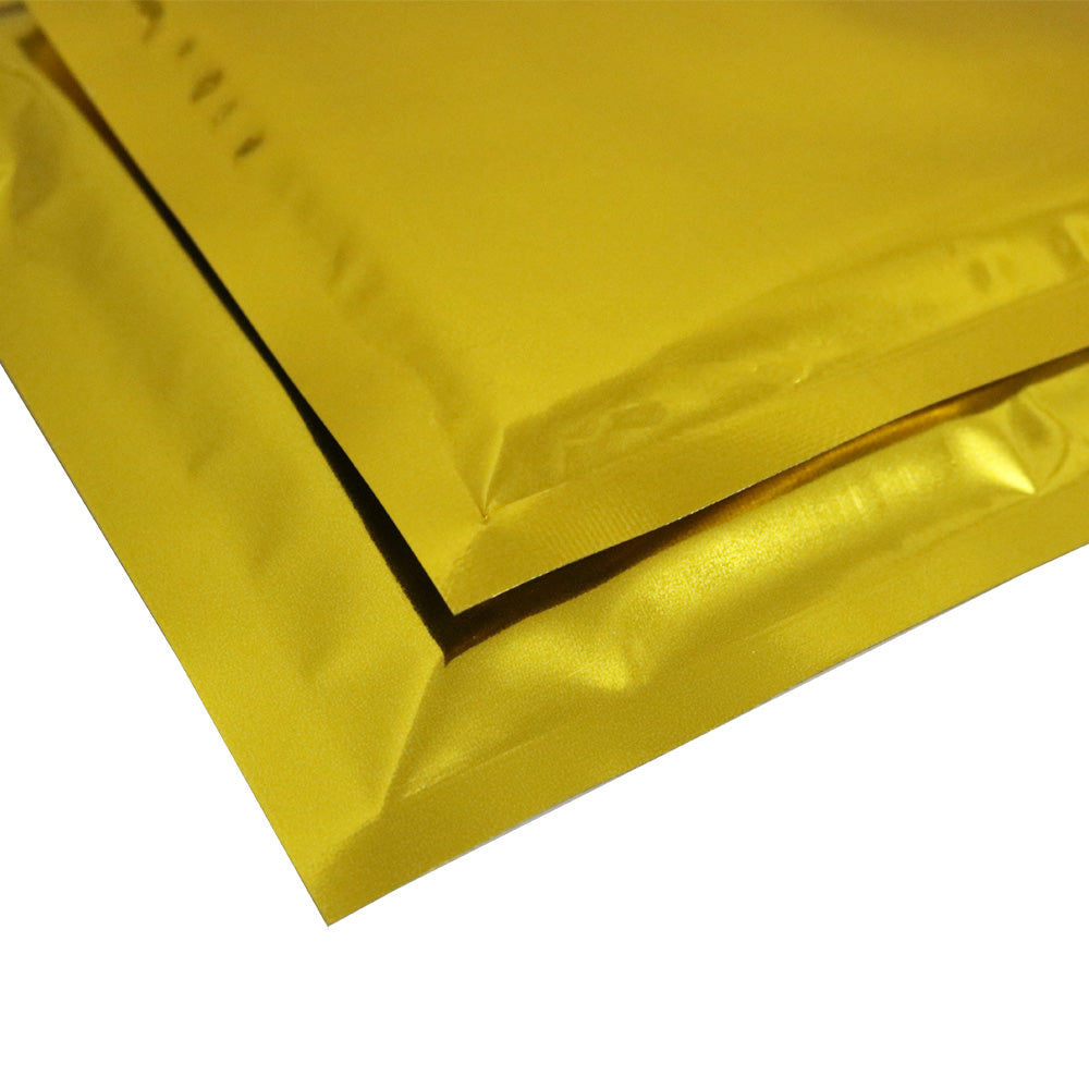 Smooth Glossy Metallic Gold Double-Sided Mylar QuickQlick® Bags
