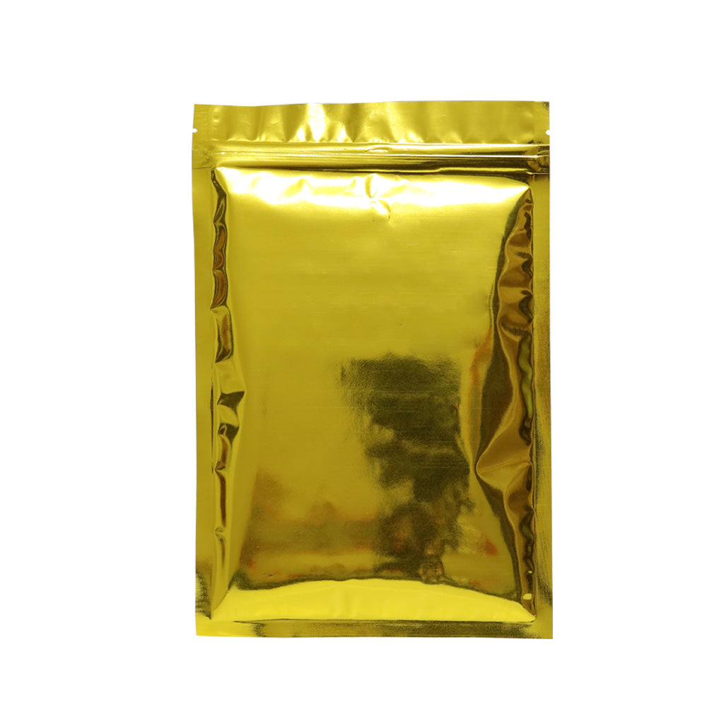 Smooth Glossy Metallic Gold Double-Sided Mylar QuickQlick® Bags