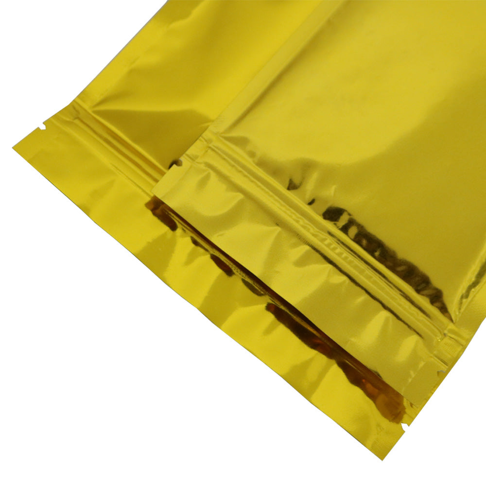 Smooth Glossy Metallic Gold Double-Sided Mylar QuickQlick® Bags