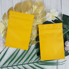 Matte Toasted Orange Flat QuickQlick® Zipper Seal Pouches