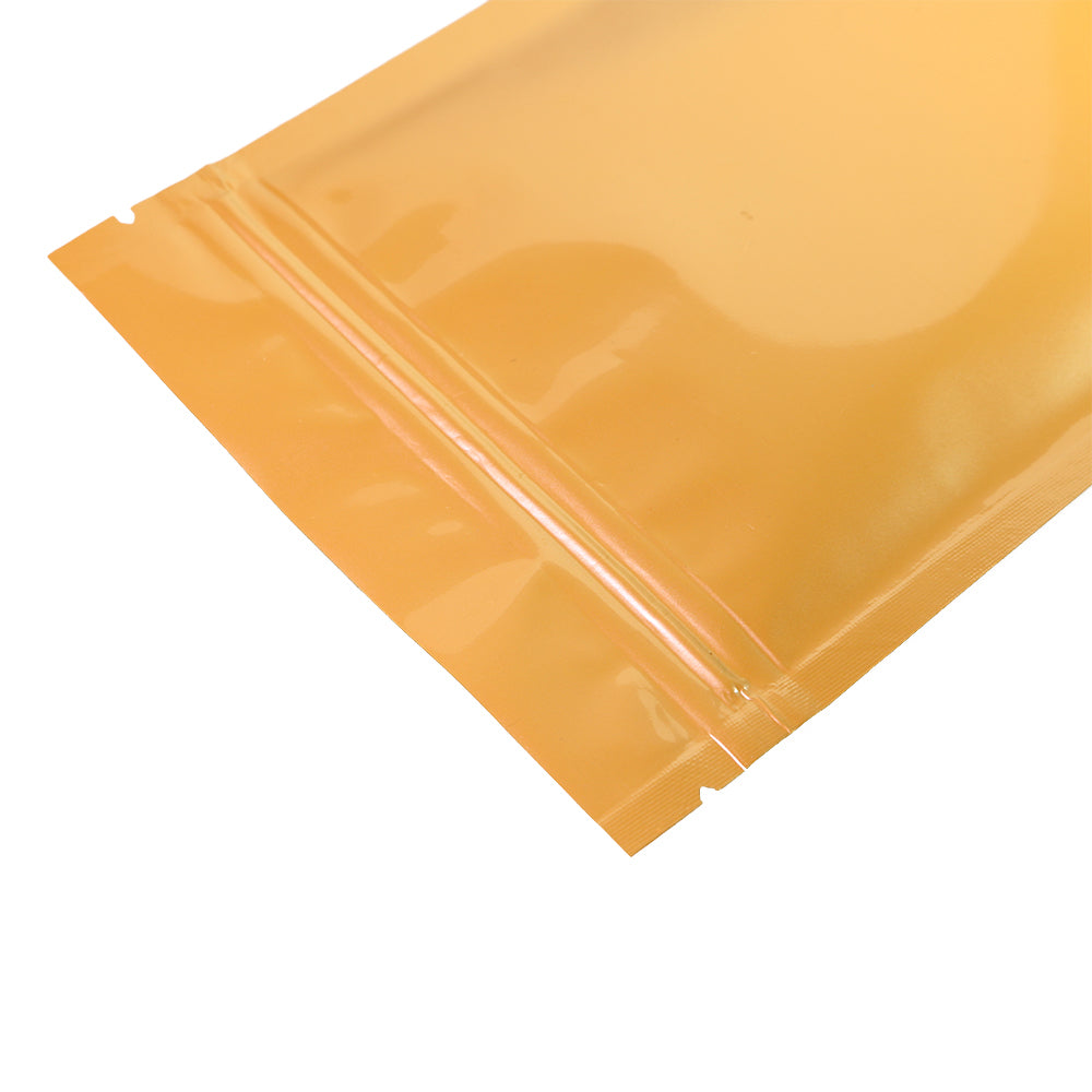 Glossy Orange Sherbet Double-Sided Mylar QuickQlick® Bags