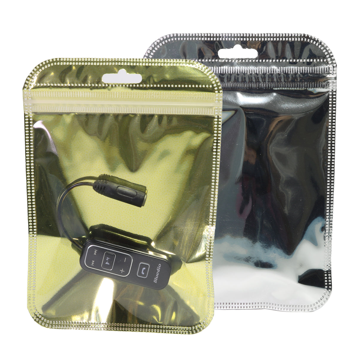 Glossy Transparent Single-Sided Mylar Bags with Rounded Top and Hang Hole