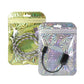 QQ Studio® Glossy Transparent Holographic Design Mylar QuickQlick™ Bags with Rounded Top and Butterfly Hang Hole