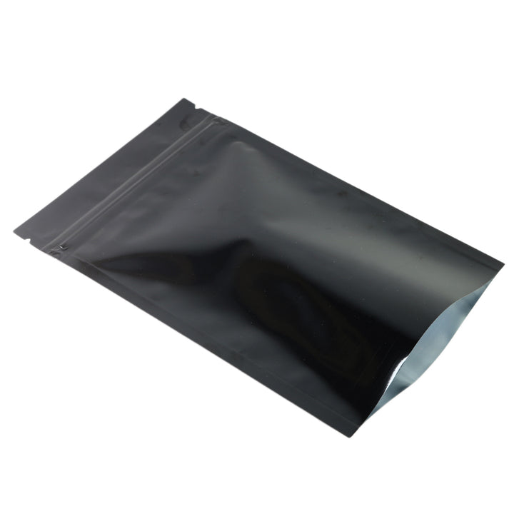 QQ Studio® Mirror Black Open Bottom Mylar Pre-Sealed Top QuickQlick™ Bags
