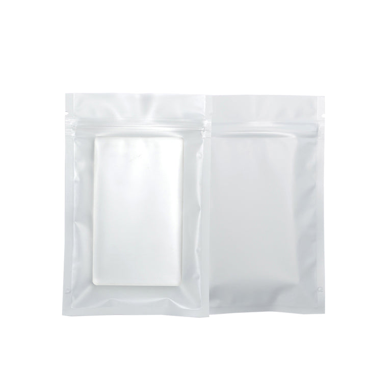 QQ Studio® Whipped Cream White Matte Plastic QuickQlick® Bags with Frosted Window