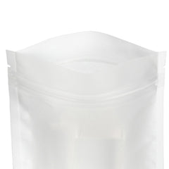 Matte Whipped Cream White Flat Zipper Seal Bags with Frosted Window – QuickQlick®