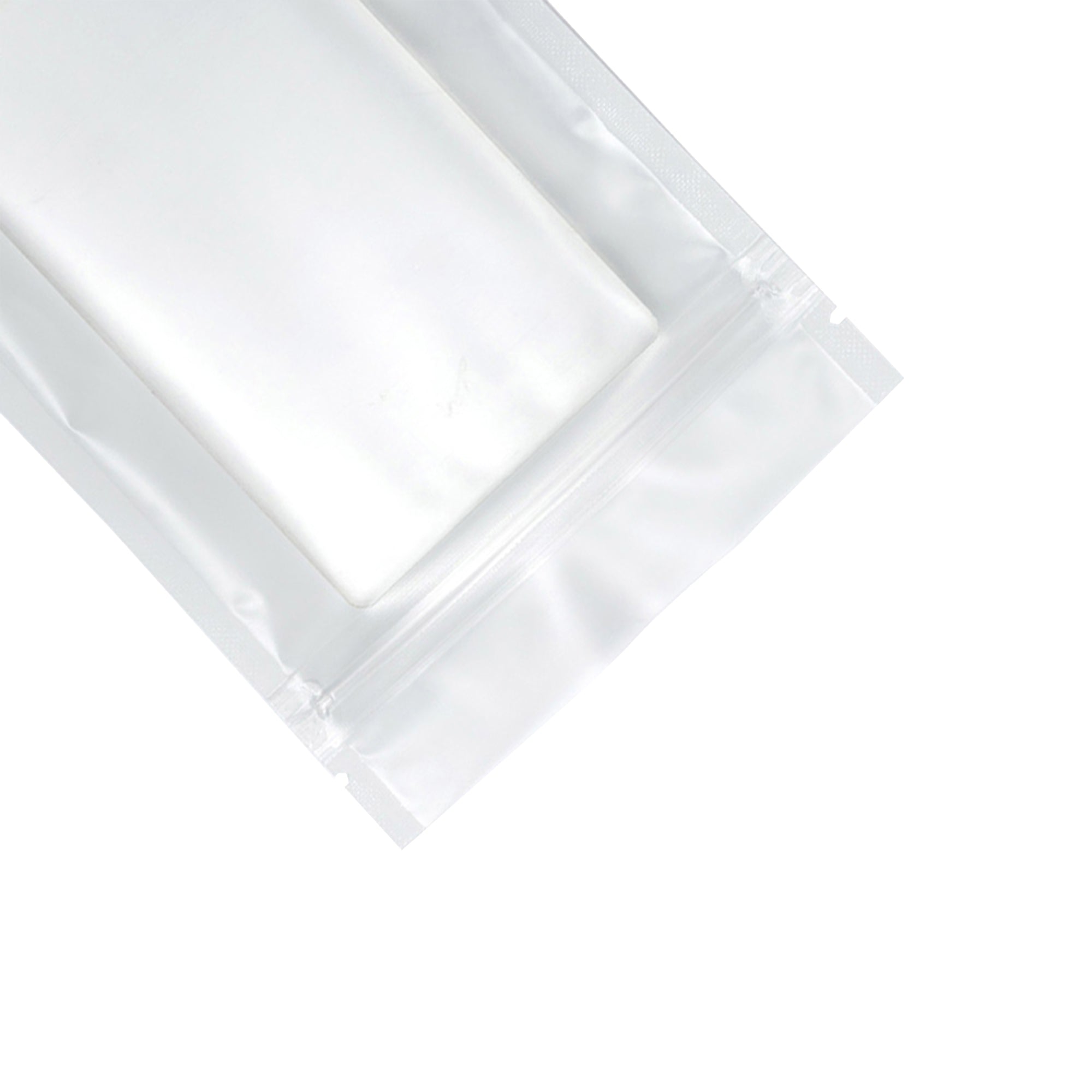 Matte Whipped Cream White Flat Zipper Seal Bags with Frosted Window – QuickQlick®