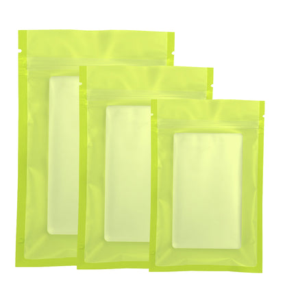 QQ Studio® Garden Salad Green Matte Plastic QuickQlick® Bags with Frosted Window