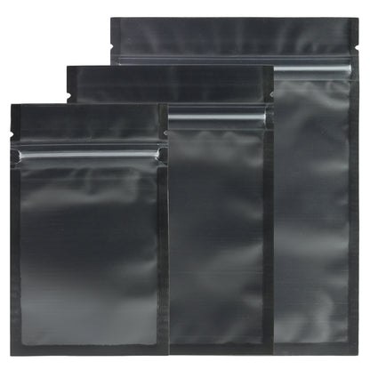 QQ Studio® Half Coal Black Translucent Flat Plastic QuickQlick™ Bags