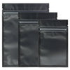 QQ Studio® Matte Plastic QuickQlick® Bags with Frosted Window - Half Coal Black