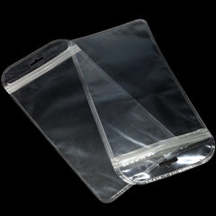 Glossy Quartz Clear Rounded Corners Plastic QuickQlick® Bags with Butterfly Hang Hole