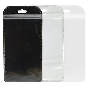 QQ Studio® Glossy Rounded Corners Transparent Poly Plastic QuickQlick™ Bags with Butterfly Hang Hole