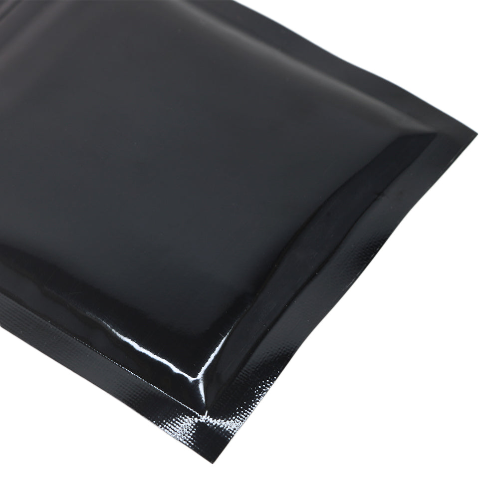 Glossy Moonlite Night Black Mylar Foil QuickQlick® Bags with Triangle Hang Hole