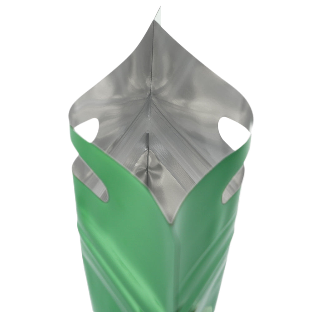 Glossy Forest Green Mylar Foil QuickQlick® Bags with Triangle Hang Hole