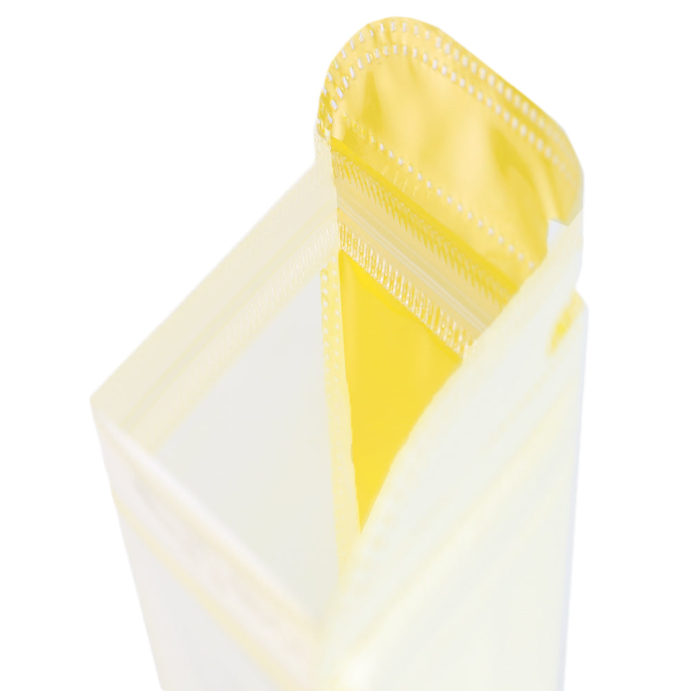 Glossy Half Bananas Yellow Rounded Corners Plastic QuickQlick® Bags with Butterfly Hang Hole