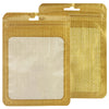 QQ Studio® Translucent Woven Bordered Design Flat QuickQlick™ Bags with Butterfly Hang Hole - Golden Fleece