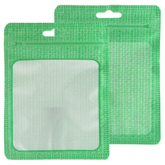 Knit Green Flat QuickQlick® Bags with Butterfly Hang Hole