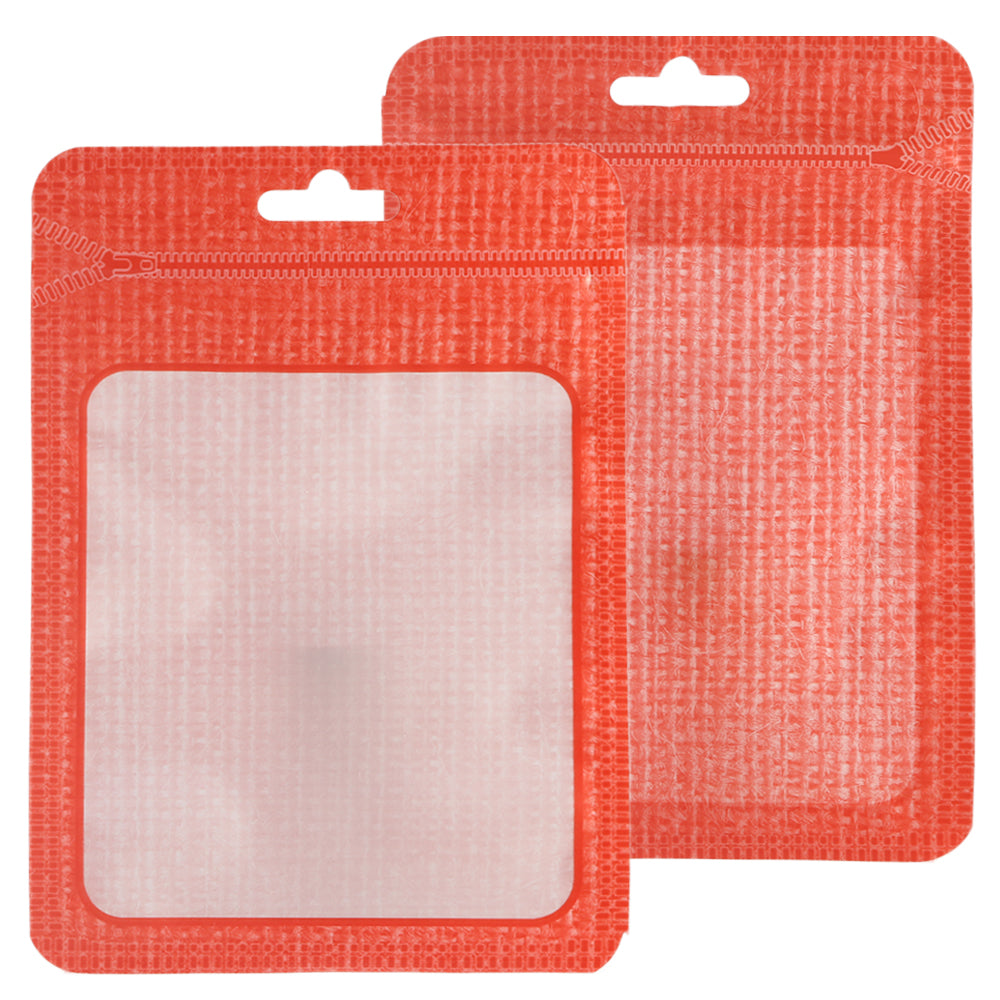 Translucent Red Thread Flat QuickQlick® Bags with Butterfly Hang Hole