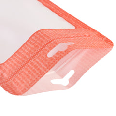 Translucent Red Thread Flat QuickQlick® Bags with Butterfly Hang Hole