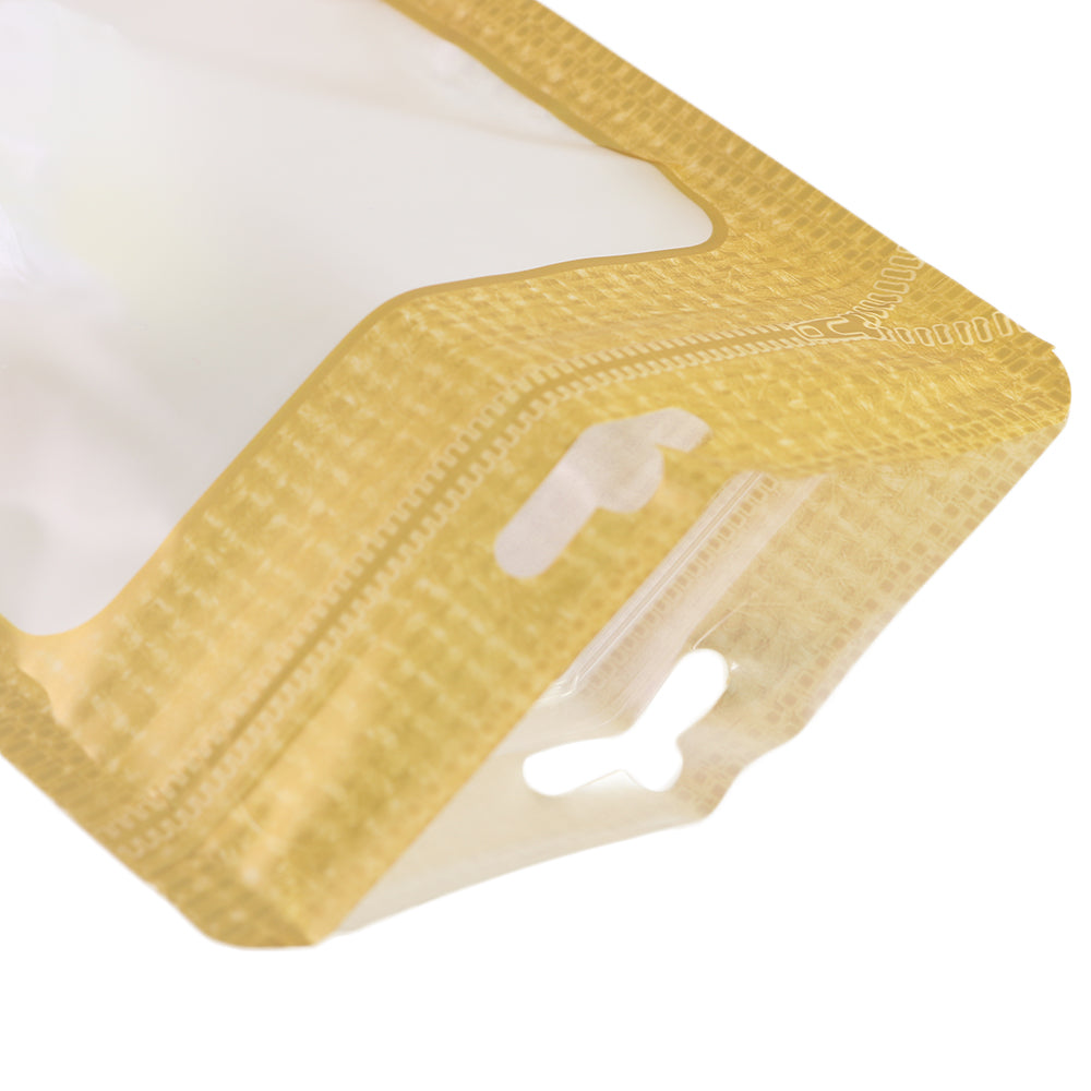 Translucent Golden Fleece Flat QuickQlick® Bags with Butterfly Hang Hole